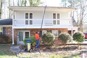 Gutter cleanings using SkyVac